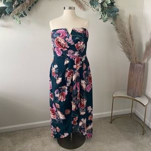 Strapless Floral City Chic Dress Size 22